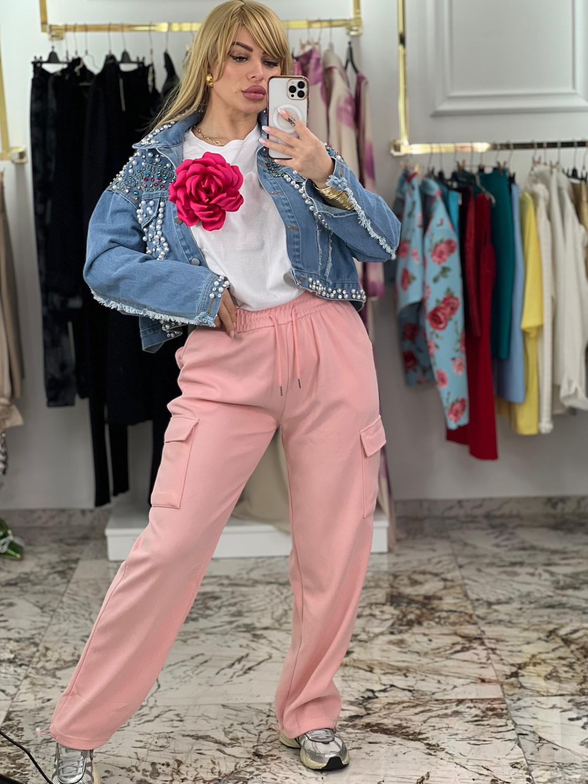 pantaloni tuta daily rosa