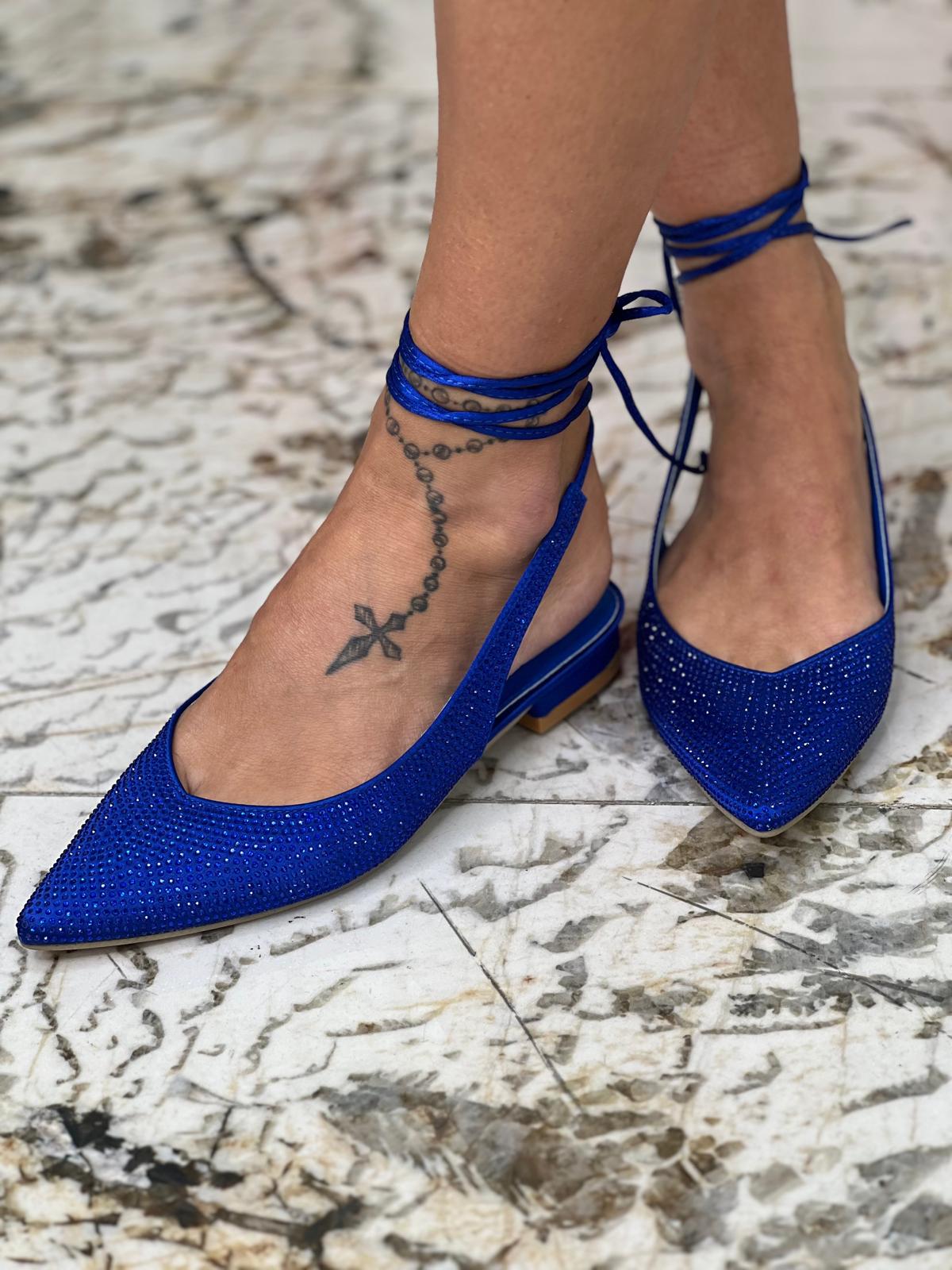 sandalo punta shine blu